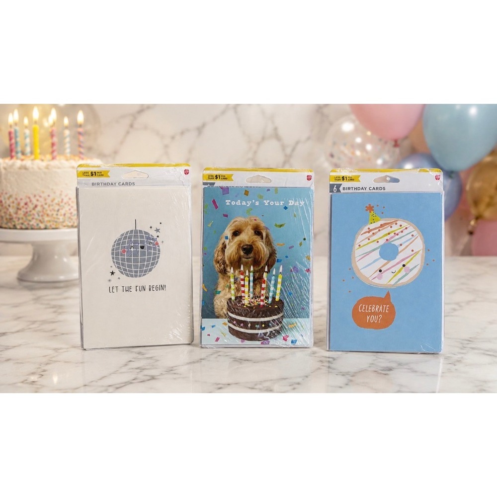Birthday Cards Assorted Fun New SET OF 3 18 Cards Total NEW